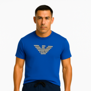 Camisetas Masculina Azul 100% Malha Peruana