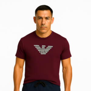 Camisetas Masculina Vinho 100% Malha Peruana