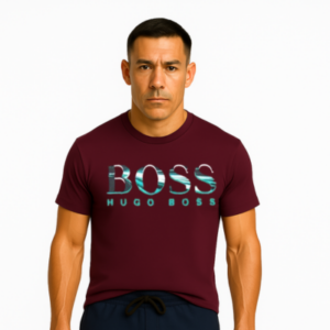 Camiseta Masculina Vinho Algodão Personalizada Boss