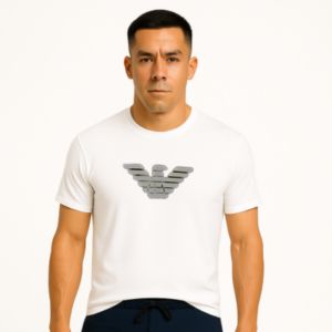 Camisetas Masculina Branco100% Malha Peruana